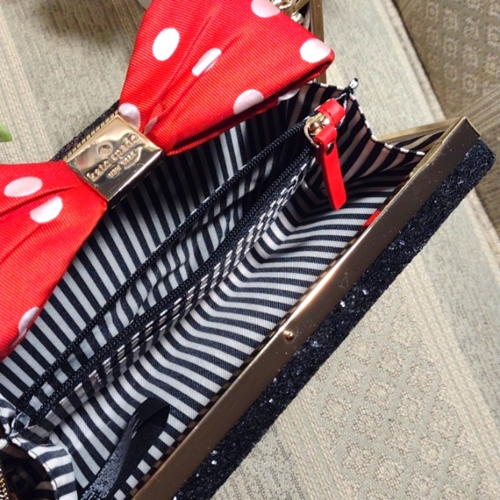 Kate Spade X Disney Minnie Mouse Glitter Party Box Bag - Picture 9 of 16